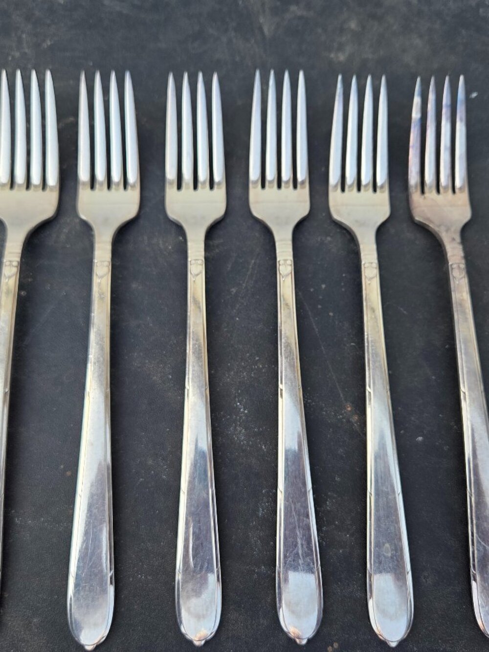 6 Berkley Square Silverplate Dinner Forks By Community Plate